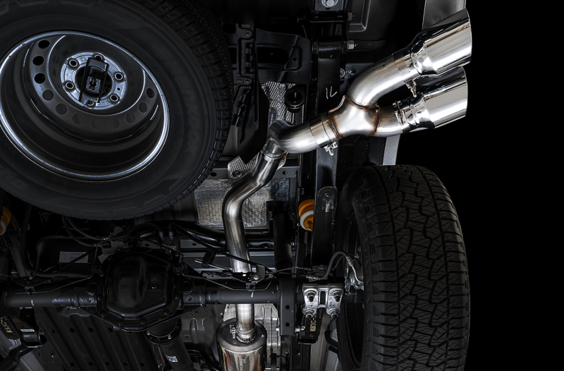 Ford Ranger Performance Exhaust - AWE Tuning - Cat Back, 0FG, Bash Guard - Chrome Silver - `19-`27